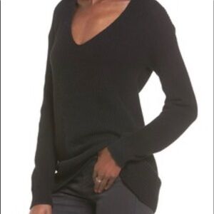 Bp V-Neck Pullover Knit‎ Sweater Black XXS NWT